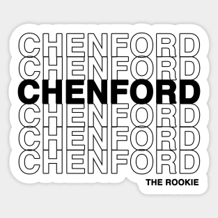 Chenford Ship From The Rookie (Black Text) Sticker